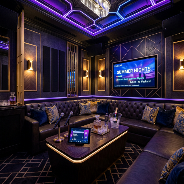 Private karaoke room at The Room